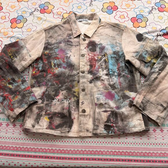 Acne Studios Other - Acne Studios Paint-Splattered Graffiti Work Jacket